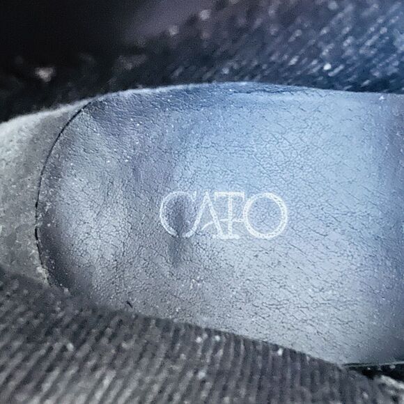 🎉Clearance🎉Cato Gray Faux Suede Embellished Heel Side Zip Ankle Boots Size 11M - Picture 7 of 8